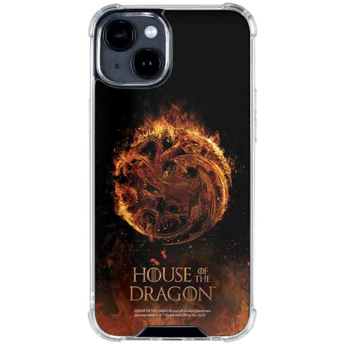 HBO House of the Dragon Flaming Tararyen Sigil iPhone 15 Clear Case