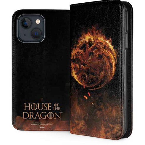 HBO House of the Dragon Flaming Tararyen Sigil iPhone 15 Plus Folio Case