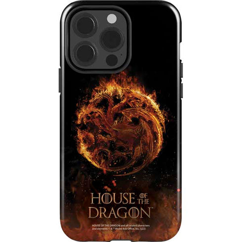 HBO House of the Dragon Flaming Tararyen Sigil iPhone 15 Pro Impact Case