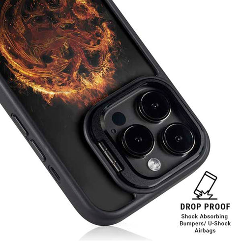 HBO House of the Dragon Flaming Tararyen Sigil iPhone 15 Pro Kickstand Case
