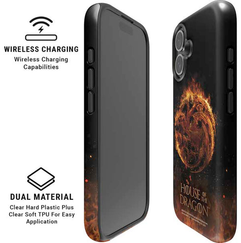 HBO House of the Dragon Flaming Tararyen Sigil iPhone 16 Magsafe Impact Case