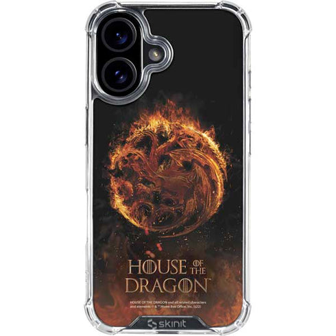 HBO House of the Dragon Flaming Tararyen Sigil iPhone 16 Plus Clear Case