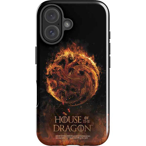 HBO House of the Dragon Flaming Tararyen Sigil iPhone 16 Plus Impact Case
