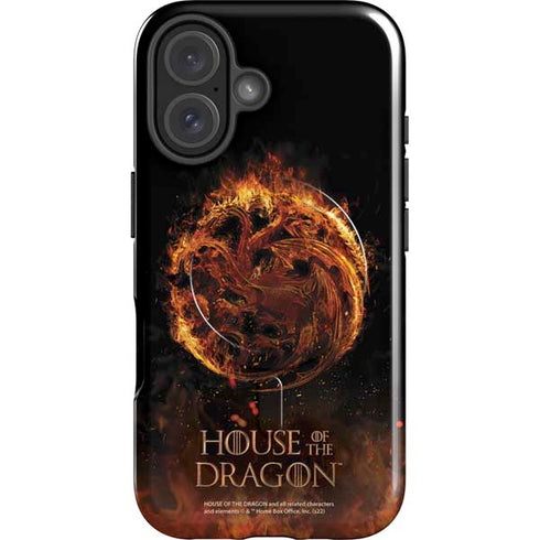 HBO House of the Dragon Flaming Tararyen Sigil iPhone 16 Plus Magsafe Impact Case