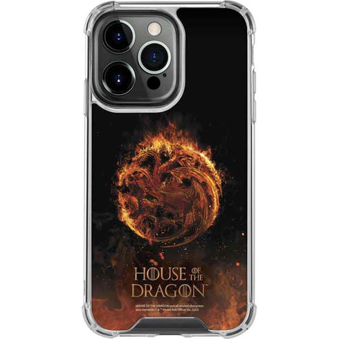 HBO House of the Dragon Flaming Tararyen Sigil iPhone 16 Pro Clear Case