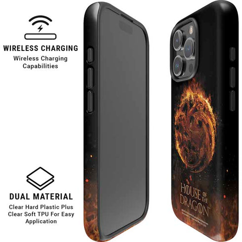 HBO House of the Dragon Flaming Tararyen Sigil iPhone 16 Pro Magsafe Impact Case