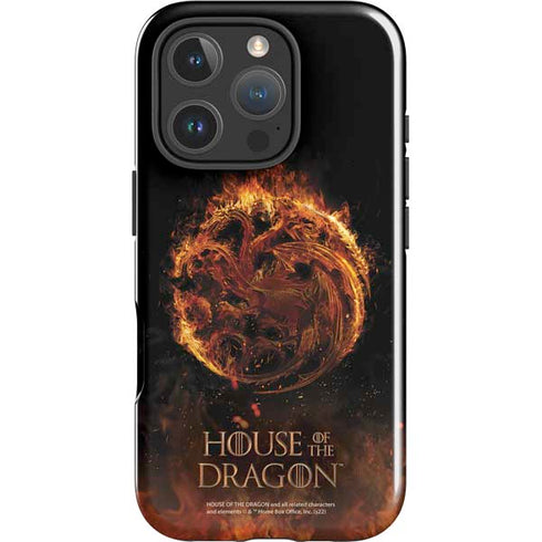 HBO House of the Dragon Flaming Tararyen Sigil iPhone 16 Pro Max Impact Case