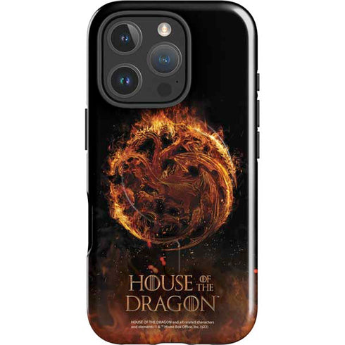 HBO House of the Dragon Flaming Tararyen Sigil iPhone 16 Pro Max Magsafe Impact Case