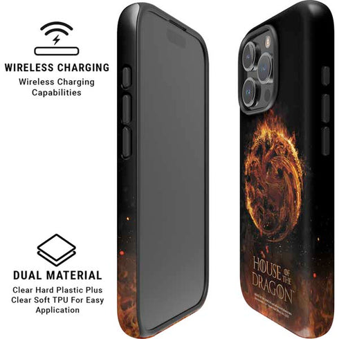 HBO House of the Dragon Flaming Tararyen Sigil iPhone 16 Pro Max Magsafe Impact Case