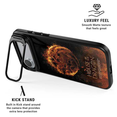 HBO House of the Dragon Flaming Tararyen Sigil iPhone 17 Air Kickstand Case
