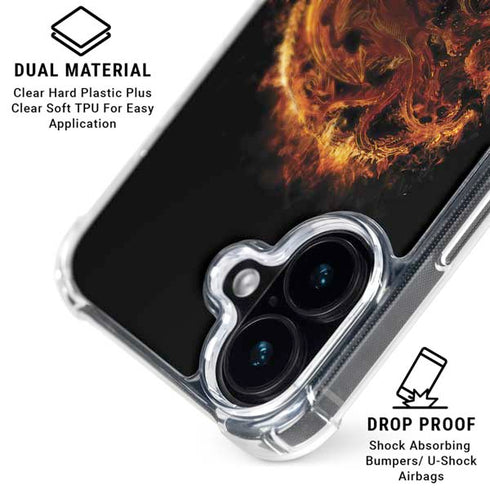 HBO House of the Dragon Flaming Tararyen Sigil iPhone 17 Clear Case