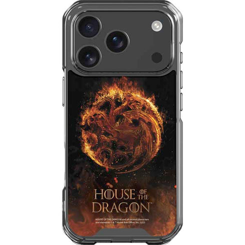 HBO House of the Dragon Flaming Tararyen Sigil iPhone 18 Pro Clear Case