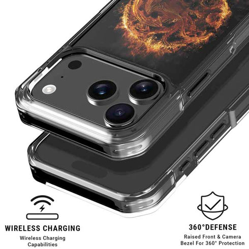 HBO House of the Dragon Flaming Tararyen Sigil iPhone 18 Pro Clear Case