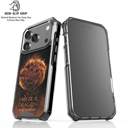 HBO House of the Dragon Flaming Tararyen Sigil iPhone 18 Pro Clear Case