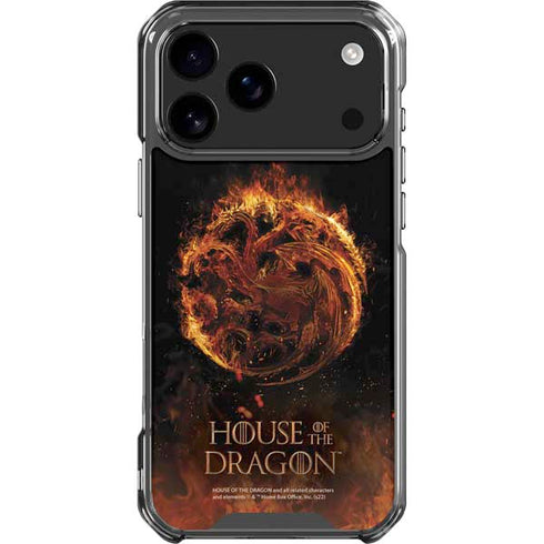 HBO House of the Dragon Flaming Tararyen Sigil iPhone 18 Pro Max Clear Case