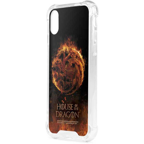 HBO House of the Dragon Flaming Tararyen Sigil iPhone XS Clear Case