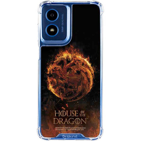 HBO House of the Dragon Flaming Tararyen Sigil Moto G 5G (2024) Clear Case
