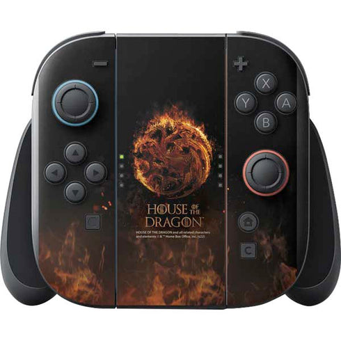 HBO House of the Dragon Flaming Tararyen Sigil Nintendo Switch 2 (2025) with Joy-Con Skin