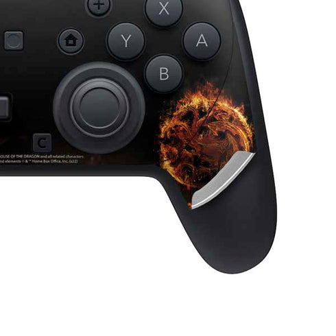 HBO House of the Dragon Flaming Tararyen Sigil Nintendo Switch 2 (2025) Pro Controller Skin