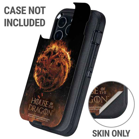 HBO House of the Dragon Flaming Tararyen Sigil Otterbox Defender iPhone Skin