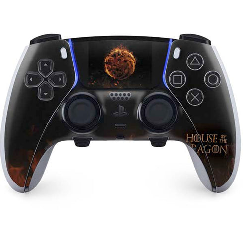 HBO House of the Dragon Flaming Tararyen Sigil PS5 DualSense Edge Pro Controller Skin