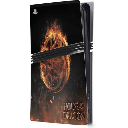 HBO House of the Dragon Flaming Tararyen Sigil PS5 Pro Console Skin