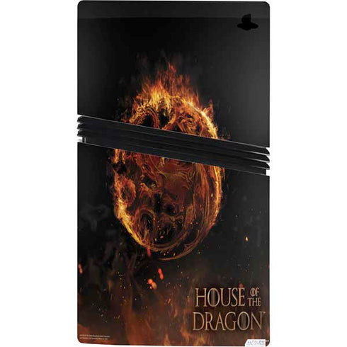 HBO House of the Dragon Flaming Tararyen Sigil PS5 Pro Console Skin