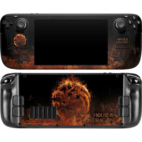 HBO House of the Dragon Flaming Tararyen Sigil Steam Deck Handheld Gaming Computer Skin
