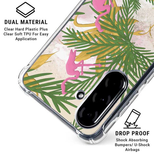 Flamingo Pattern Galaxy A36 5G Clear Case
