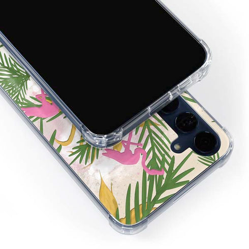 Flamingo Pattern Galaxy A55 5G Clear Case