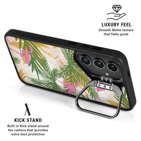 Flamingo Pattern Galaxy S25 Kickstand Case