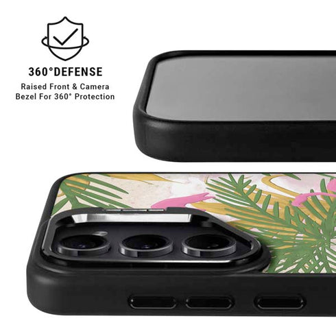 Flamingo Pattern Galaxy S25 Kickstand Case