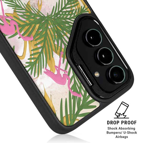 Flamingo Pattern Galaxy S25 Kickstand Case