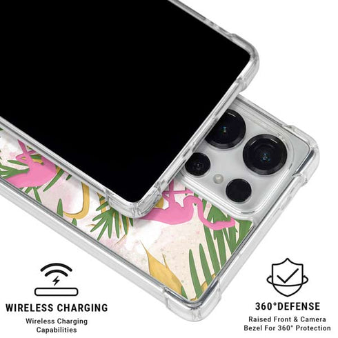 Flamingo Pattern Galaxy S25 Ultra Clear Case