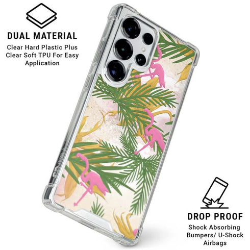 Flamingo Pattern Galaxy S25 Ultra Clear Case