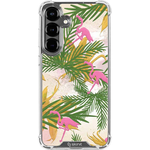 Flamingo Pattern Galaxy S26 Plus Clear Case