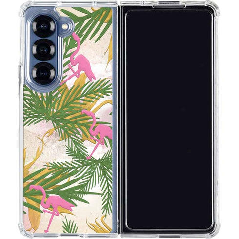 Flamingo Pattern Galaxy Z Fold6 Clear Case