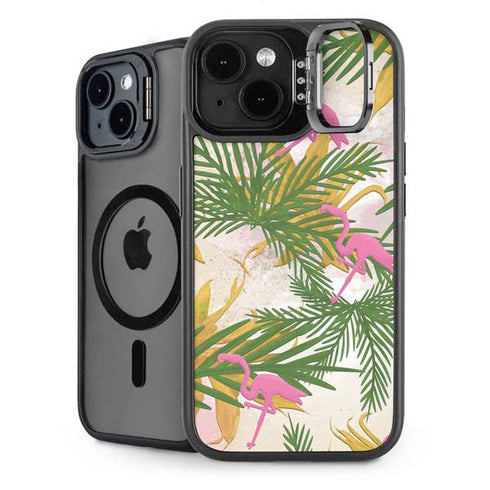 Flamingo Pattern iPhone 14 Plus Kickstand Case