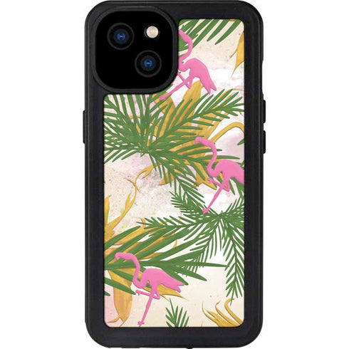 Flamingo Pattern iPhone 15 Plus Waterproof Case