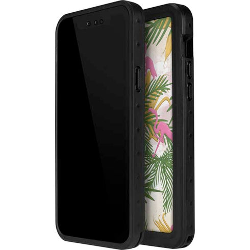 Flamingo Pattern iPhone 15 Pro Waterproof Case