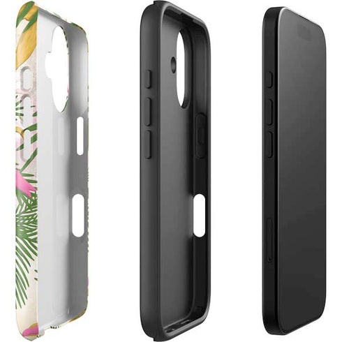 Flamingo Pattern iPhone 16 Plus Impact Case