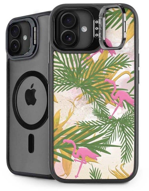 Flamingo Pattern iPhone 16 Plus Kickstand Case