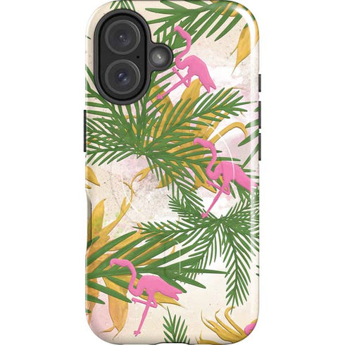 Flamingo Pattern iPhone 16 Plus Magsafe Impact Case