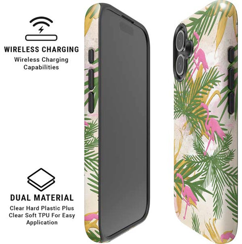 Flamingo Pattern iPhone 16 Plus Magsafe Impact Case