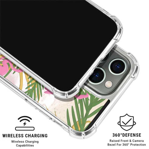 Flamingo Pattern iPhone 16 Pro Max Clear Case