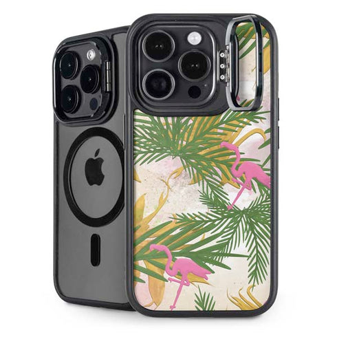 Flamingo Pattern iPhone 16 Pro Max Kickstand Case