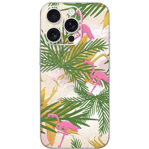Flamingo Pattern iPhone 16 Pro Skin