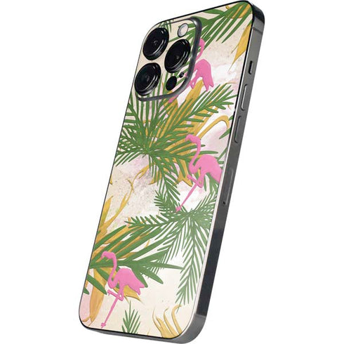 Flamingo Pattern iPhone 16 Pro Skin