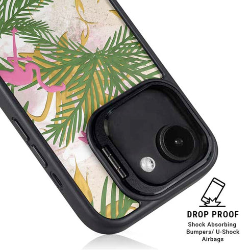 Flamingo Pattern iPhone 16e Kickstand Case
