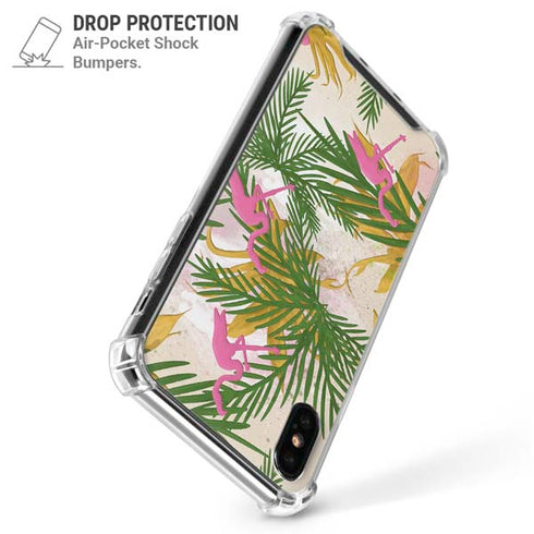 Flamingo Pattern iPhone X/XS Clear Case